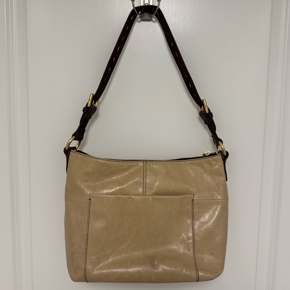 HOBO Tan Shoulder Bag w/ Brown Straps - Picture 3 of 6